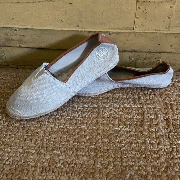 MICHAEL KORS ESPADRILLE FLATS BOHO CANVAS SLIP ON FLATS SLIDES 9 M - Picture 14 of 16